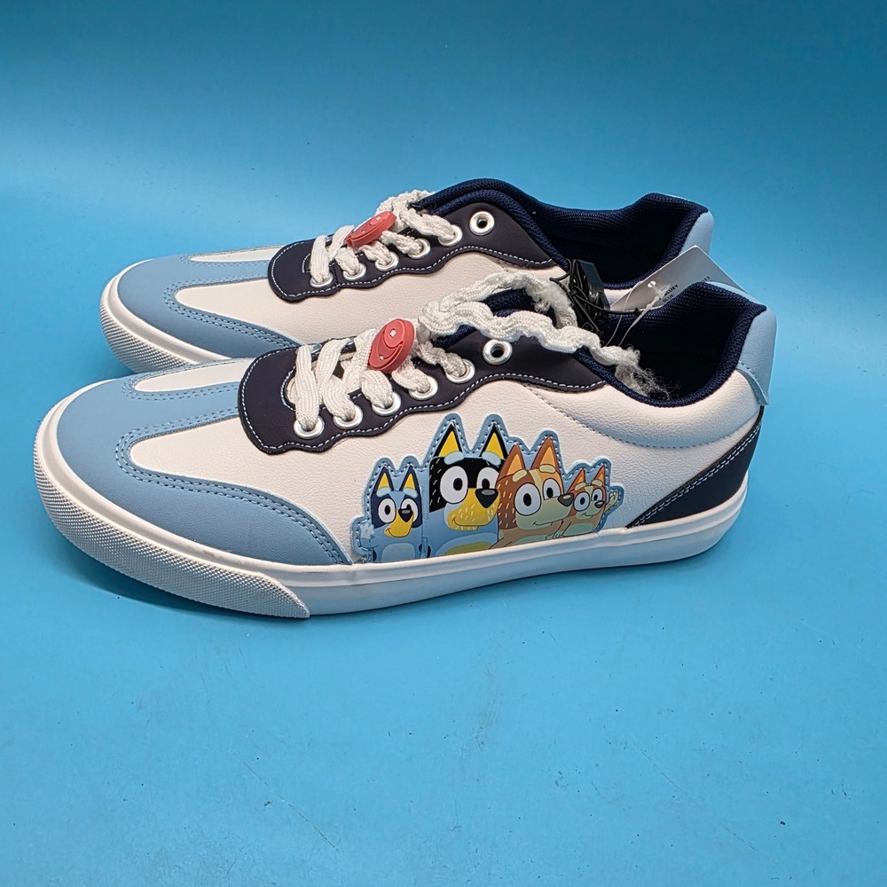 Bluey Ground Up Women's Sneakers Blue White Bandit Bingo Chilli Size 8 NEW